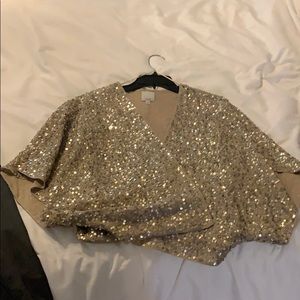 Sparkle throw vest